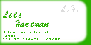 lili hartman business card